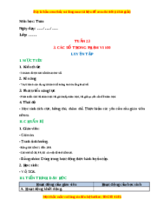 Giáo án Luyện tập Toán lớp 1 Cánh diều