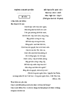 Đề thi giữa kì 1 Ngữ văn 9 Kết nối tri thức (Đề 6)