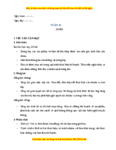 Giáo án Tuần 34 HĐTN lớp 4 Kết nối tri thức
