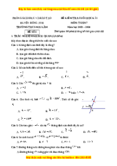 Đề thi cuối kì 1 Toán 7 trường THCS Mai Lâm Hà Nội - Đề số 2