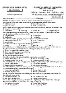 Đề thi thử tốt nghiệp THPT 2025 Kinh tế pháp luật (từ Trường/Sở)