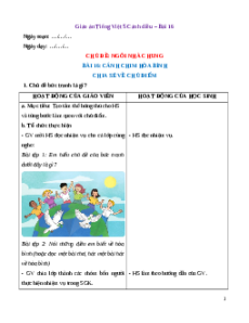 Giáo án Bài 16: Cánh chim hoà bình Tiếng Việt lớp 5 Cánh diều