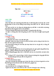 Giáo án Bài 2 Địa lí 10 Cánh diều: Sử dụng bản đồ