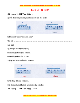 VBT Toán lớp 3 Bài 4 (Cánh diều): Mi-li-mét