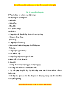 Lý thuyết Bài 2: Làm đất trồng cây