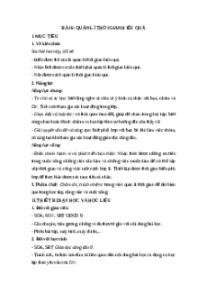 Giáo án Bài 6: Quản lí thời gian hiệu quả Giáo dục công dân 9 Kết nối tri thức
