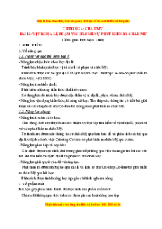 Giáo án Bài 13 Địa lí 7 Kết nối tri thức (Phiên bản 2): Vị trí địa lí, phạm vi châu Mỹ. Sự phát kiến ra châu Mỹ