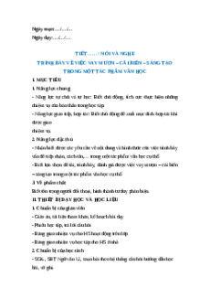 Giáo án Trình bày về việc vay mượn - cải biến - sáng tạo Ngữ Văn 12 Kết nối tri thức