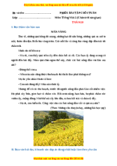 Bài tập cuối tuần Tiếng việt lớp 2 Tuần 20 Chân trời sáng tạo (có lời giải)