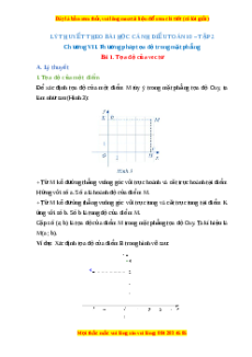 Lý thuyết Bài 1: Tọa độ của vectơ Toán 10 Cánh diều