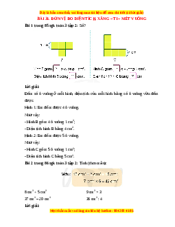 Giải Sgk Toán lớp 3 Bài 36: Đơn vị đo diện tích. Xăng-ti-mét vuông (Cánh diều)