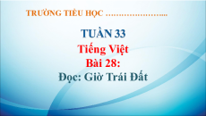 Giáo án Powerpoint Bài 28: Giờ Trái Đất Tiếng Việt lớp 5 Kết nối tri thức