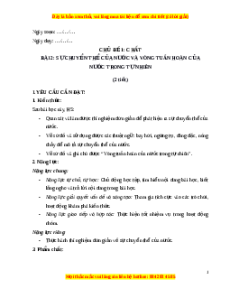 Giáo án Bài 2 Khoa học lớp 4 (Kết nối tri thức): Sự chuyển thể của nước và vòng tuần hoàn của nước trong tự nhiên