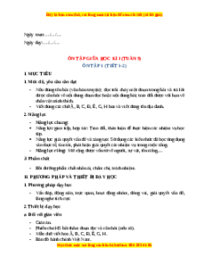 Giáo án Ôn tập 1 Tiếng Việt 2 Chân trời sáng tạo