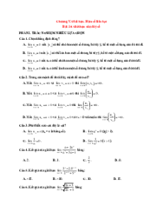 Trắc nghiệm Toán 11 KNTT Chương 5 (có đúng sai, trả lời ngắn)