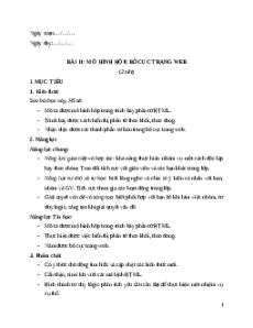 Giáo án Chủ đề F Bài 11 Tin học 12 Cánh diều: Mô hình hộp, bố cục trang web