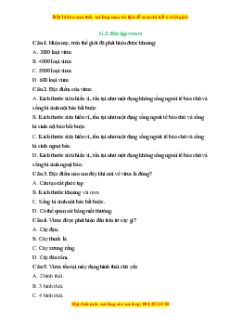 Trắc nghiệm Virus và vi khuẩn KHTN 6 Cánh diều