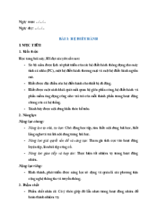 Giáo án Tin 11 Khoa học máy tính Kết nối tri thức