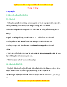 Tổng hợp lý thuyết Toán 10 Kết nối tri thức Chương 1