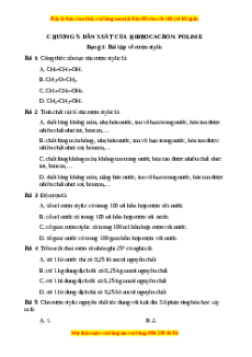 Trắc nghiệm Bài tập về rượu etylic Hóa học 9