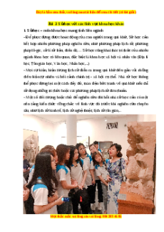 Lý thuyết Bài 3 Lịch sử 10 Cánh diều: Sử học với các lĩnh vực khoa học khác