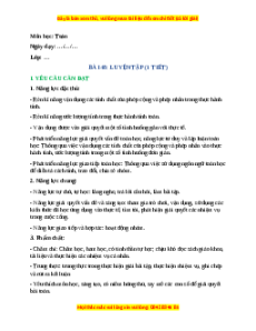 Giáo án Bài 48 Luyện tập Toán lớp 4 Cánh diều