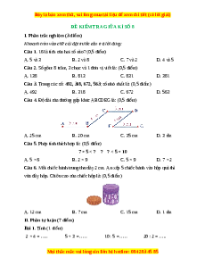 Đề thi giữa kì 2 Toán lớp 2 Kết nối tri thức - Đề 8