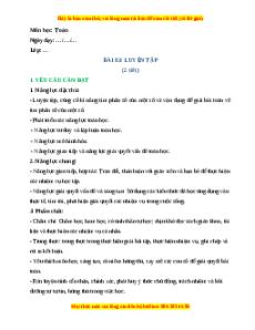 Giáo án Luyện tập Toán lớp 4 Cánh diều