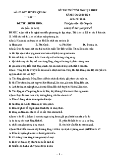 Đề thi thử tốt nghiệp THPT 2025 Địa lí (từ Trường/Sở)