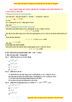 Chuyên đề Phép tính lũy thừa với số mũ tự nhiên của một số hữu tỉ Toán 7 Cánh diều