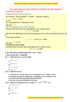 Chuyên đề Phép tính lũy thừa với số mũ tự nhiên của một số hữu tỉ Toán 7 Cánh diều