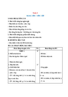 Giáo án Tuần 9 Tiếng Việt lớp 1 Cánh diều