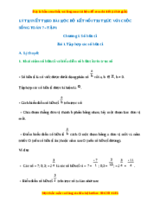 Lý thuyết Bài 1: Tập hợp các số hữu tỉ