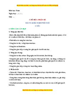 Giáo án Toán lớp 4 Học kì 2 Cánh diều