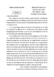 Đề thi giữa kì 1 Ngữ văn 9 Chân trời sáng tạo 2024 (Đề 10)