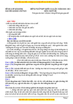 Đề thi thử Ngữ Văn trường Chuyên Hoàng Văn Thụ lần 1 năm 2021