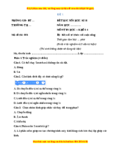Đề thi cuối kì 2 Tin học lớp 4 Kết nối tri thức (Đề 1)