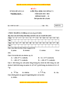 Đề thi giữa kì 1 Hóa học 10 Cánh diều (đề 4)