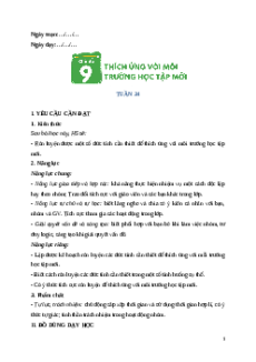 Giáo án Tuần 34 Hoạt động trải nghiệm lớp 5 Cánh diều