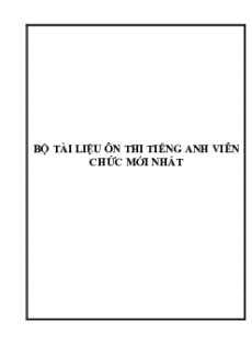 (Ôn thi Viên chức Mầm non) Tài liệu ôn thi môn Tiếng anh mới nhất