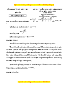 Đề chính thức Toán vào 10 Hà Nội năm 2023 - 2024
