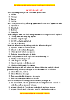 Trắc nghiệm Di truyền liên kết Sinh học 9