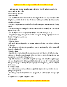 Giáo án Bài 6 Lịch sử 11 Kết nối tri thức (2024): Hành trình đi đến độc lập dân tộc ở Đông Nam Á