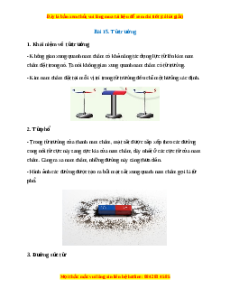 Lý thuyết Từ trường KHTN 7 Cánh diều