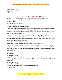 Giáo án Thơ và thơ song thất lục bát (2024) Cánh diều