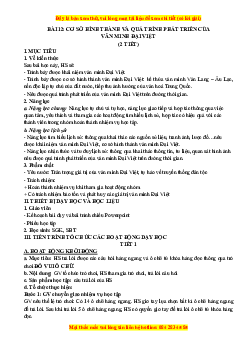 Giáo án Bài 12 Lịch sử 10 Cánh diều (2024): Cơ sở hình thành và quá trình phát triển của văn minh Đại Việt