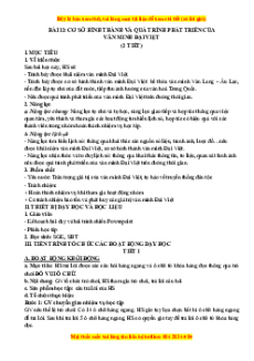 Giáo án Bài 12 Lịch sử 10 Cánh diều (2024): Cơ sở hình thành và quá trình phát triển của văn minh Đại Việt