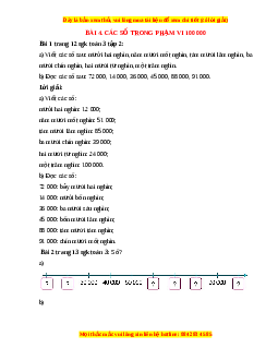 Giải Sgk Toán lớp 3 Bài 4: Các số trong phạm vi 100 000 (Cánh diều)