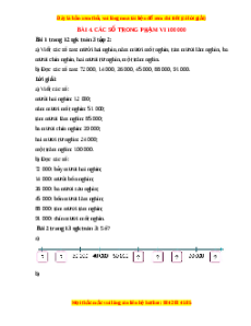Giải Sgk Toán lớp 3 Bài 4: Các số trong phạm vi 100 000 (Cánh diều)