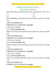 Bộ trắc nghiệm Công nghệ trồng trọt 10 Kết nối tri thức (có đáp án)
